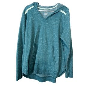 **3/$25** Tek Gear UltraSoft Fleece Pullover Hoodie, Teal - 1X